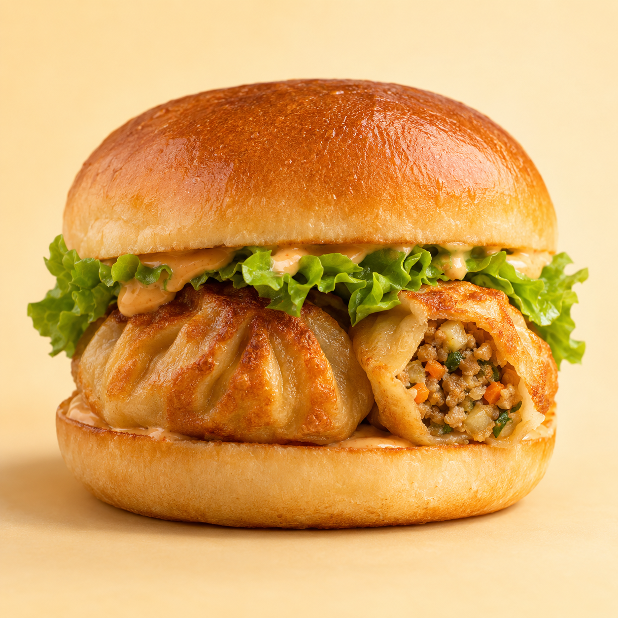 Momo Burger - maida-free momo